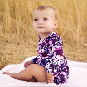 Play by Little Sleepies Violet Meadow Long Sleeve Bubble Romper